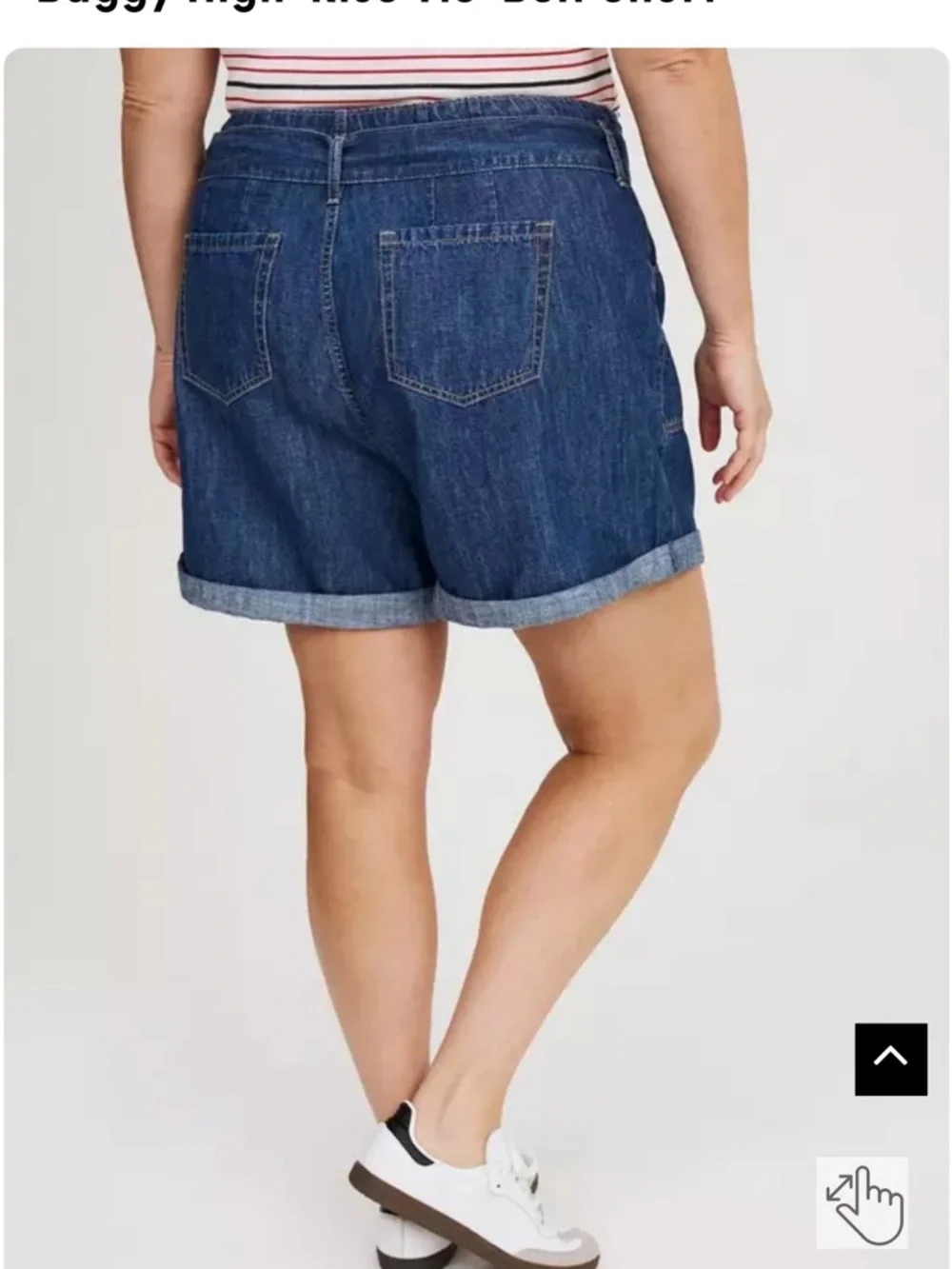 torrid Baggy Blue Denim Paperbag Tie & High Waist Shorts sz 20